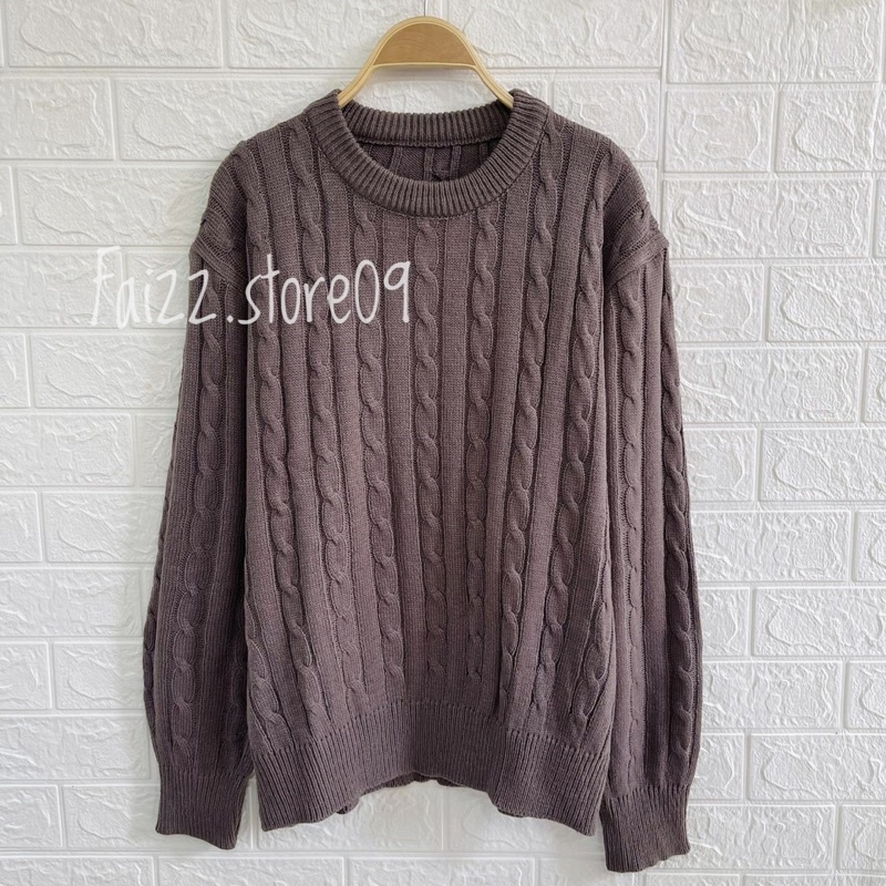 SWEATER RAJUT COUPLE PRIA WANITA COUPLE PASANGAN SOFTLY BLOUSE UNISEX RAJUT TEBAL CABLE