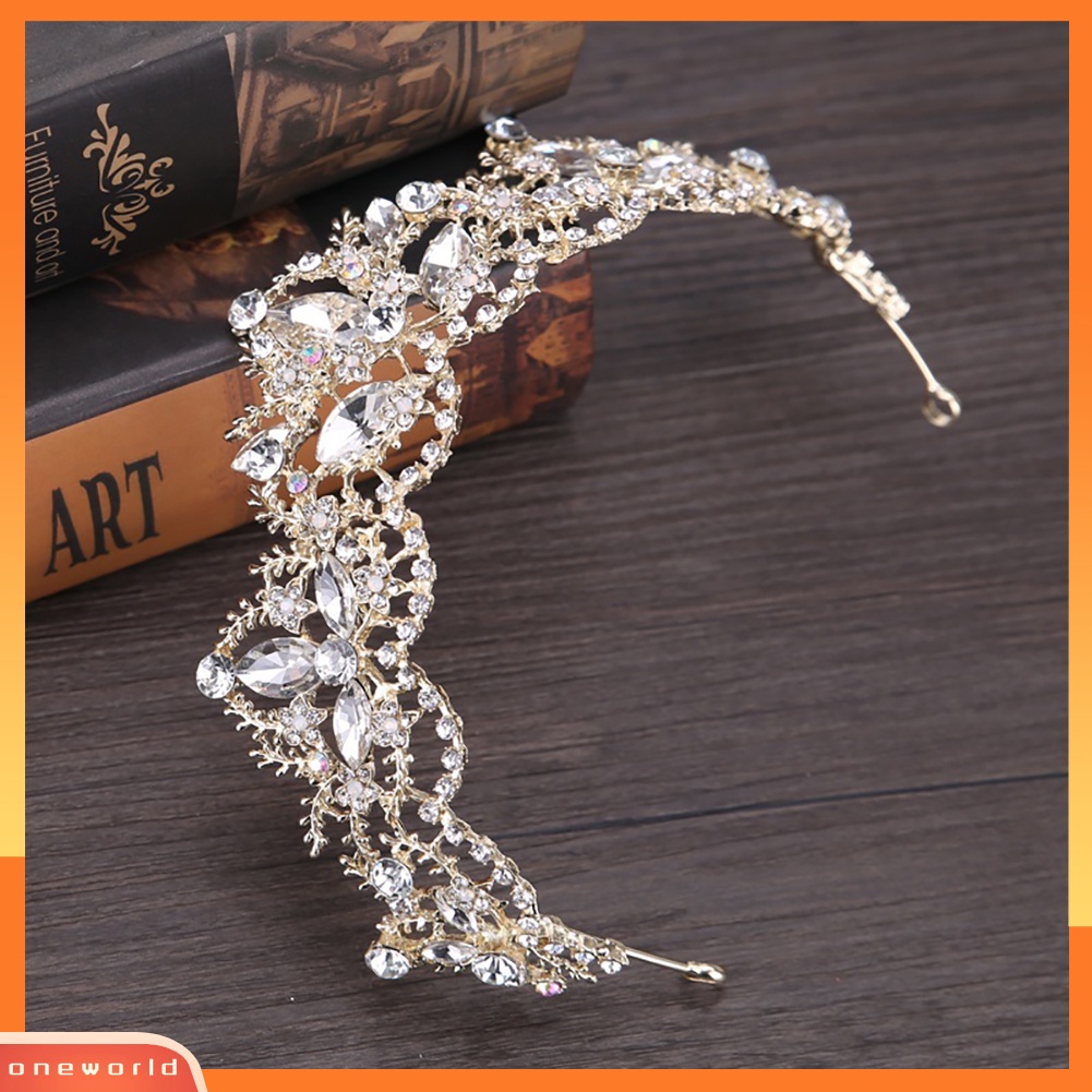 |Onewo Dress Mini Lengan Pendek Untuk Wanita| Mahkotatiara Rambut Wanita Hias Berlian Imitasi Gaya Barok Berkilau Untuk Pernikahanpengantinhadiah