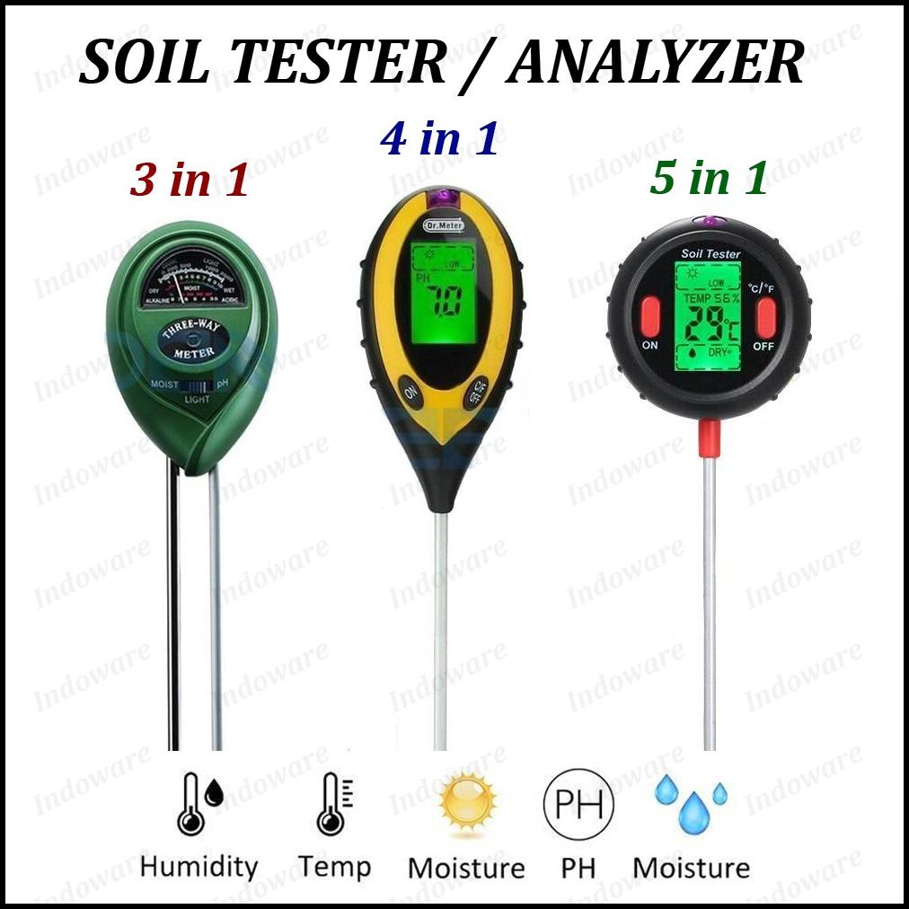 Digital Soil Analyzer Tester Meter Alat Ukur Ph Tanah 3 4 5 In 1
