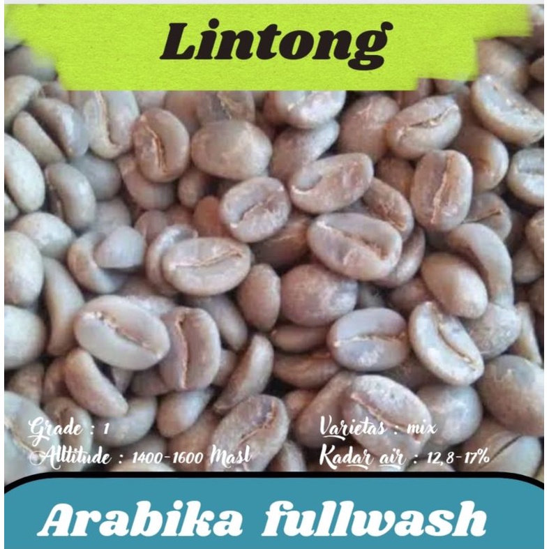 

greenbean ( biji kopi mentah ) Arabika Lintong - fullwash