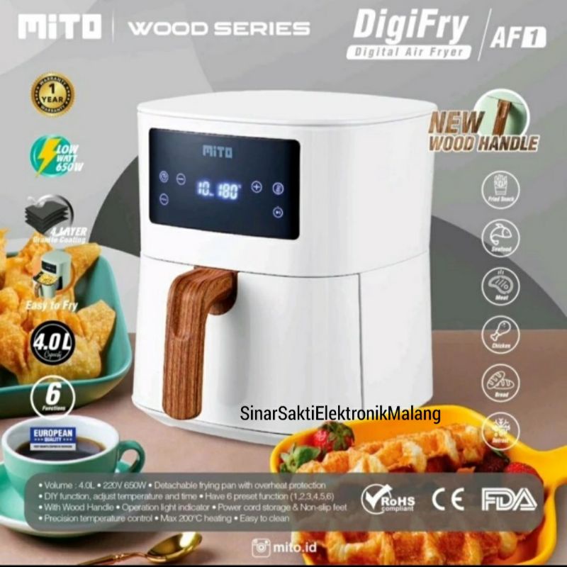 Digital Air Fryer Mito Mitochiba - Mito Air Fryer Digital 4 Liter Low Watt