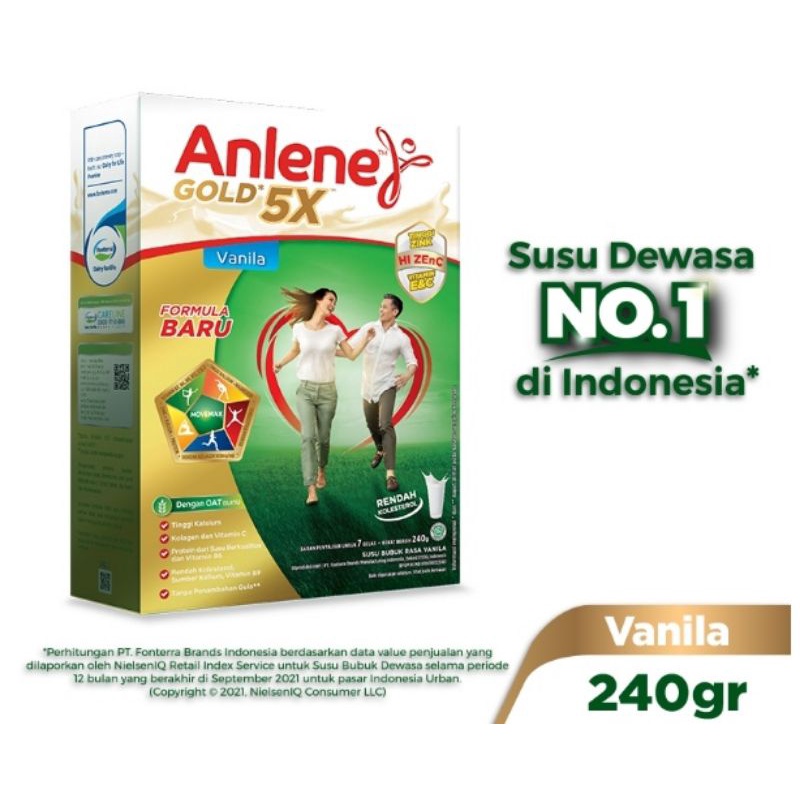 

Anlene Gold Plus 5X Susu Bubuk Vanila 240 g