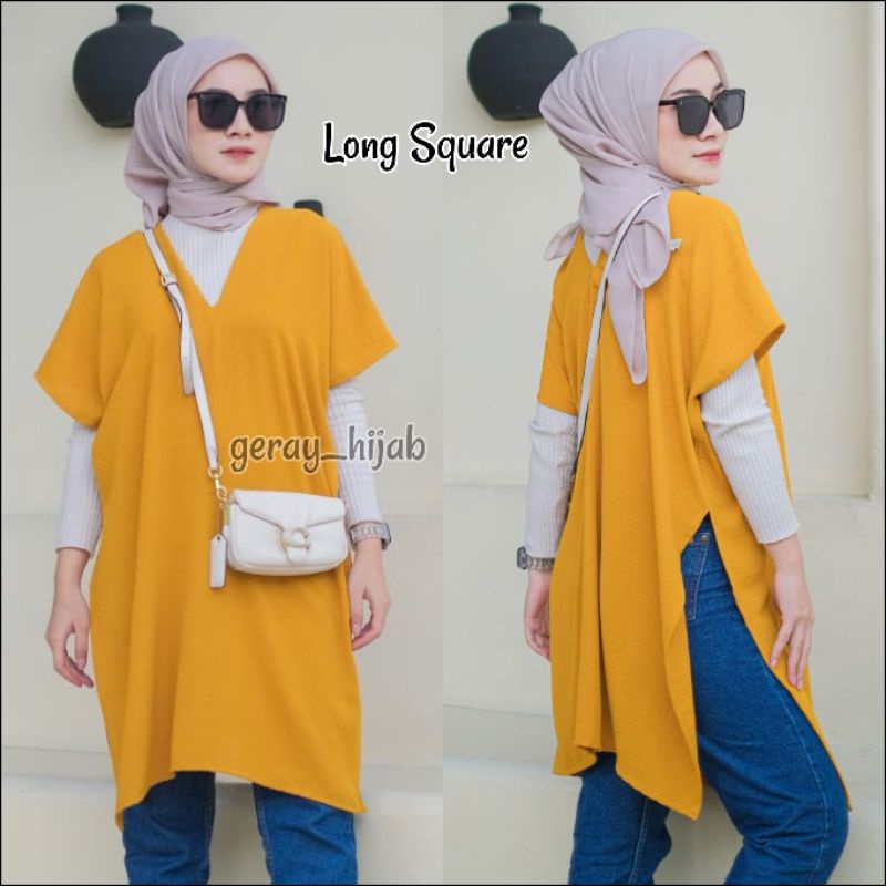 LONG SQUARE / BAJU ATASAN / LONG SQUARE AIRFLOW / BAJU LUARAN / BAJU AIRFLOW / ATASAN AIRFLOW / CARDIGAN AIRFLOW / BAJU CRINCLE