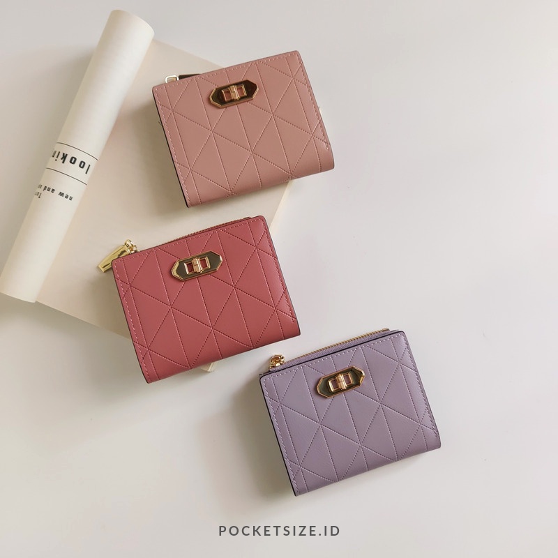(COD) YADAS dompet lipat wanita / cewek import small 3 slot kartu cordelia