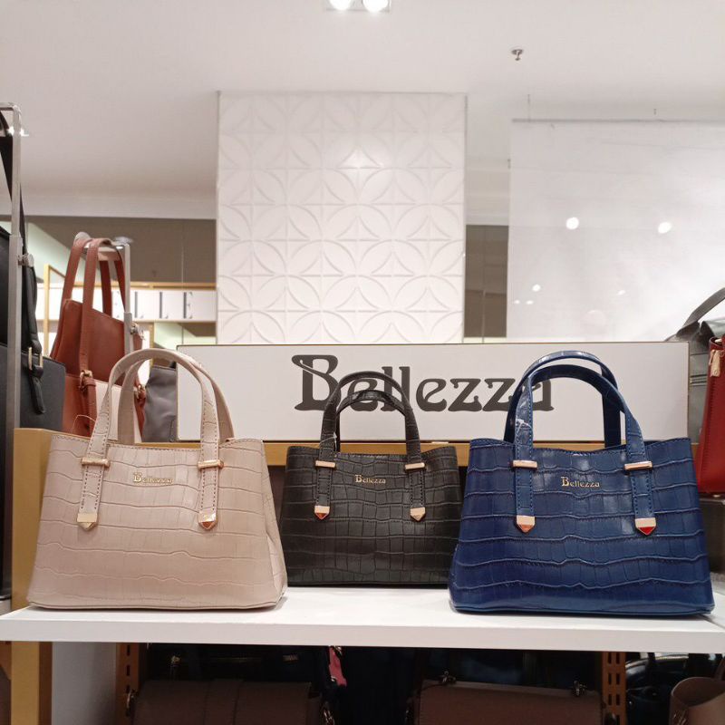Terbaru Handbag Bellezza Ms-23132 Fashion Original Counter Store Tas Wanita Jinjing Selempang Croco