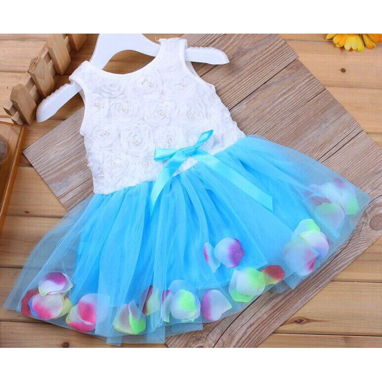 BARU LID7016 - Dress Tutu Anak Kids Girls Sleeveless Princess Party Lace Bow-Your Affordable Quality!