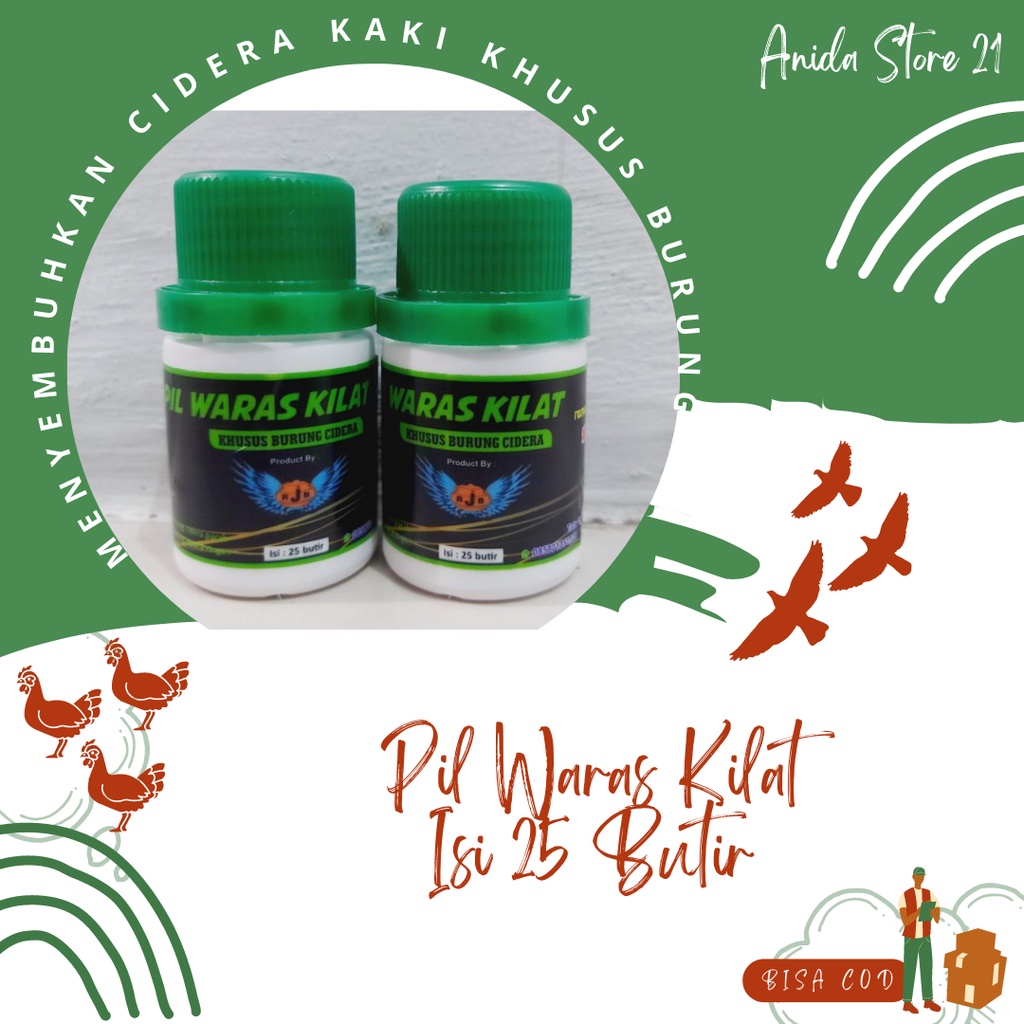 Pil Waras Kilat Rjb Isi 25 Butir Menyembuhkan Cidera Kaki