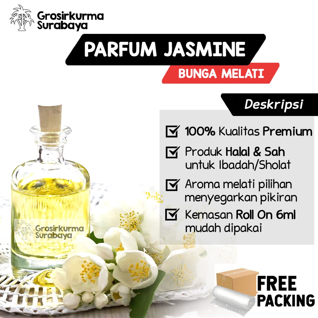 Parfum Melati Ekstrak Jasmin Murni Aroma Mewah Spesial Untuk Hadiah Gift Pernikahan Keraton Wangi