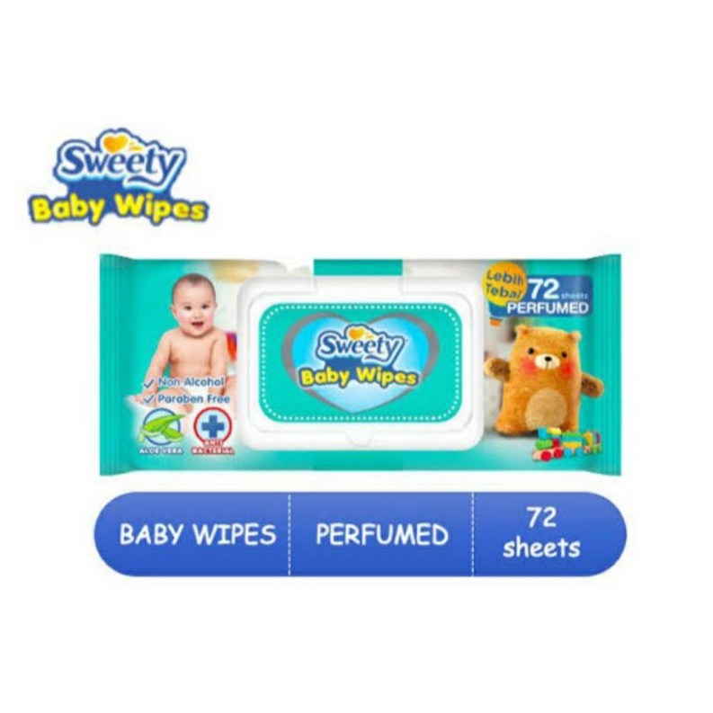 Sweety Baby Wipes 72 Sheets