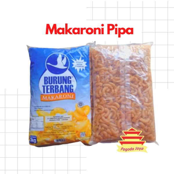 

Makaroni Pipa Mentah Cap Burung Terbang Mekar Ngembang 1 Kg