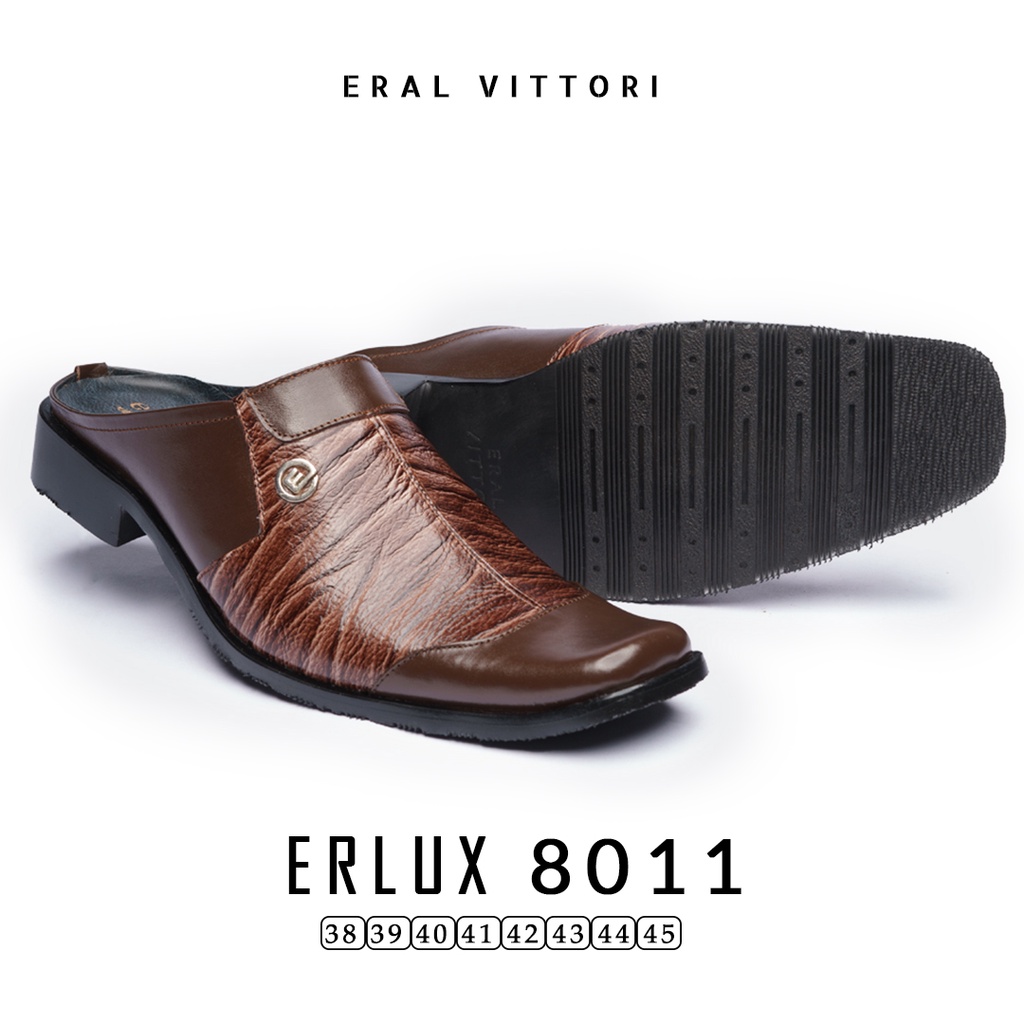 Eral Vittori - Erlux 8011 Sepatu Sandal Pria Kulit Bustong