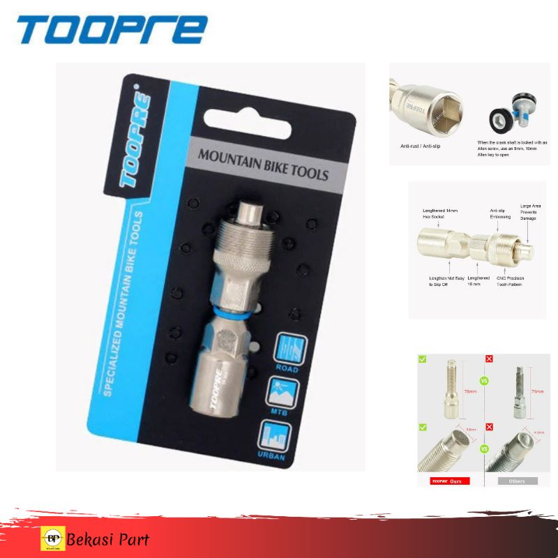 Kunci Treker Alat Pembuka Crank Sepeda BB Kotak Tracker Puller TOOPRE