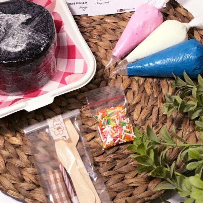 

T77✽ DIY KIT Korean Bento Cake | Diameter 10 cm | Mini Paling Baru