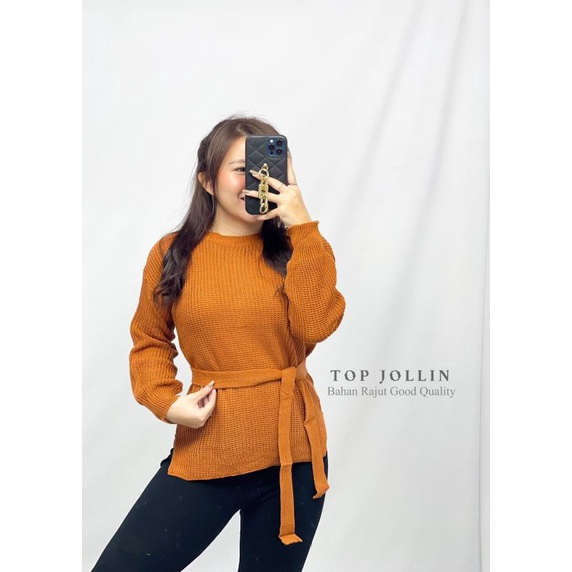 MDLV ~ TOP JOLIN RAJUT KOREA STYLE / BLOUSE KOREA RAJUT LENGAN PANJANG / FASHION WANITA