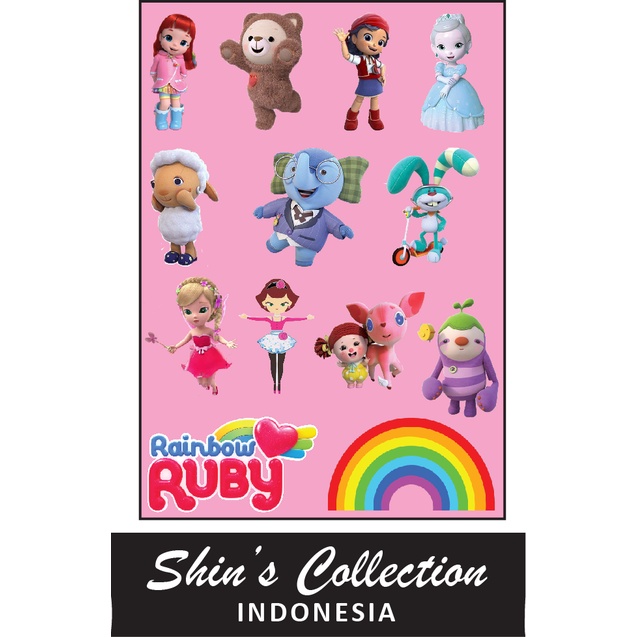 Sticker stiker murah anti air Rainbow Ruby 1 pc
