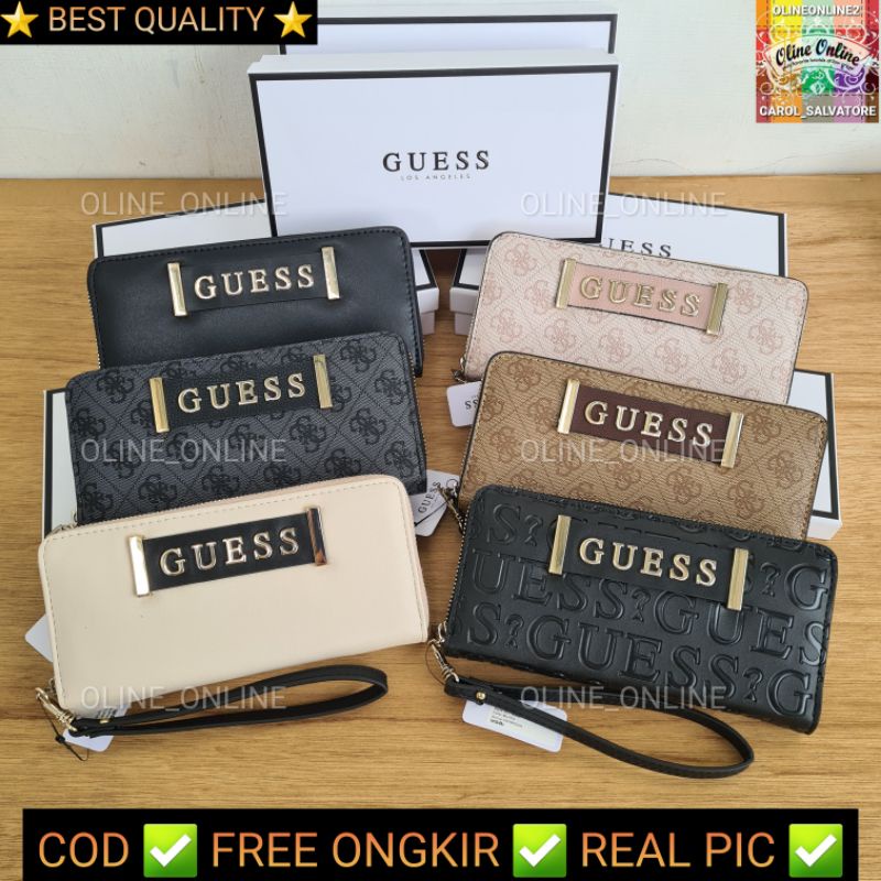 dompet kerrigan emboss black cream white pink beige logo brown black logo black zipper wallet long wallet dompet panjang roomy paspor bag wallet big size gs gb