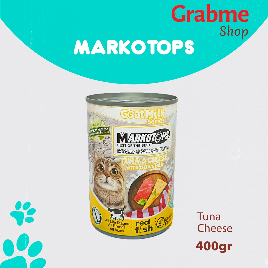 Markotops Kaleng Goat Milk  Cranberry Series Makanan Kucing Kaleng 400gr