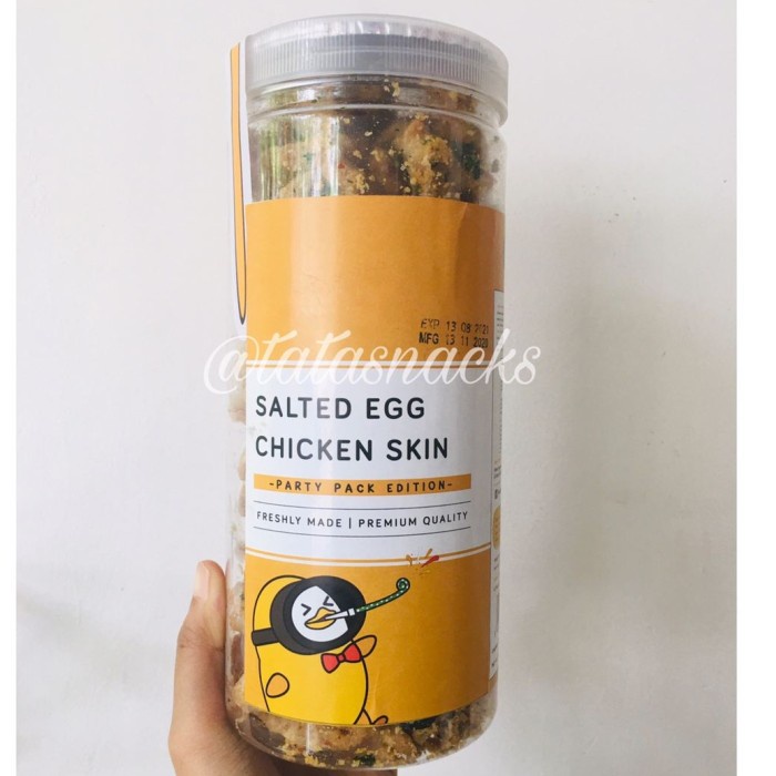 

Keripik Ei Salted Egg Crispy Chicken Skin / Kulit Ayam Salted Egg