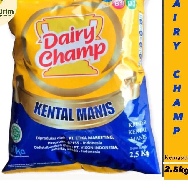 

Quality Control✅Susu Kental Manis Dairy Champ 2.5kg Per Pcs|KD7