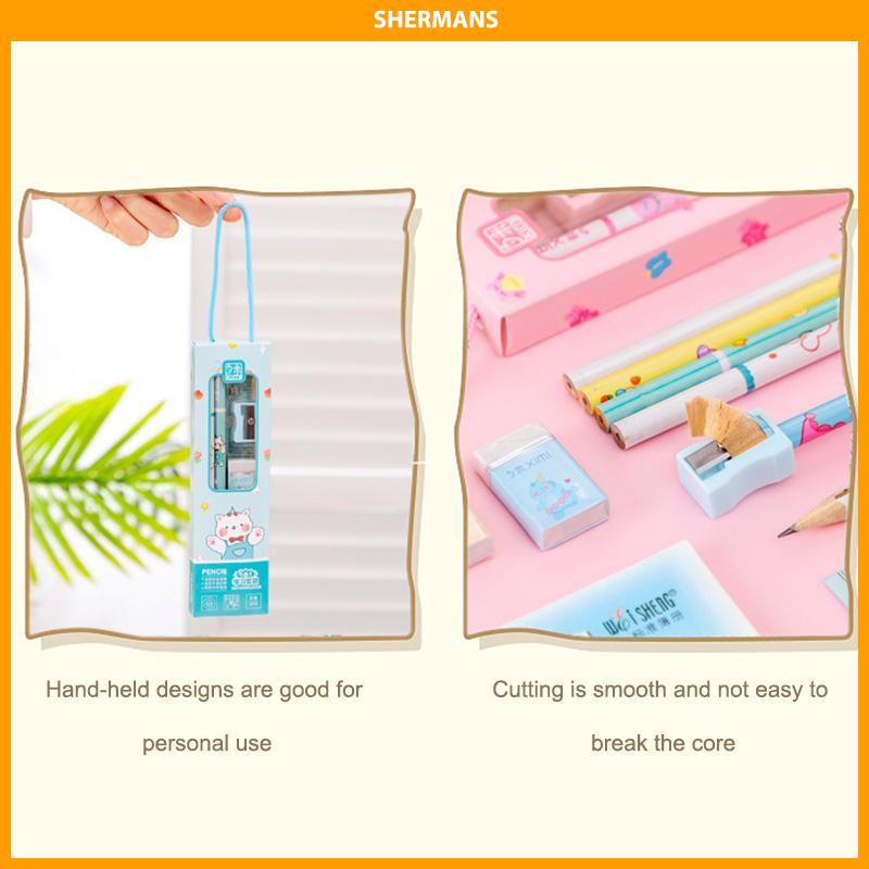 

[Ready Stock❤️]Alat Tulis Portabel Set Penghapus Pensil Kotak Hadiah Siswa Ulang Tahun TK Hadiah Kreatif sherman