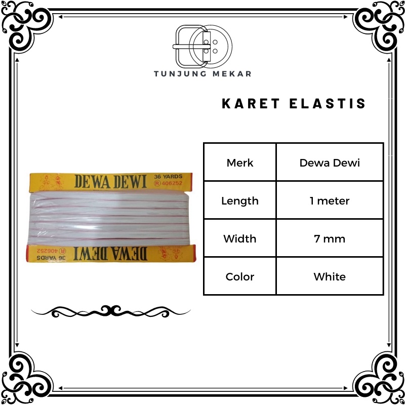 Karet Elastis Dewa Dewi (meteran)