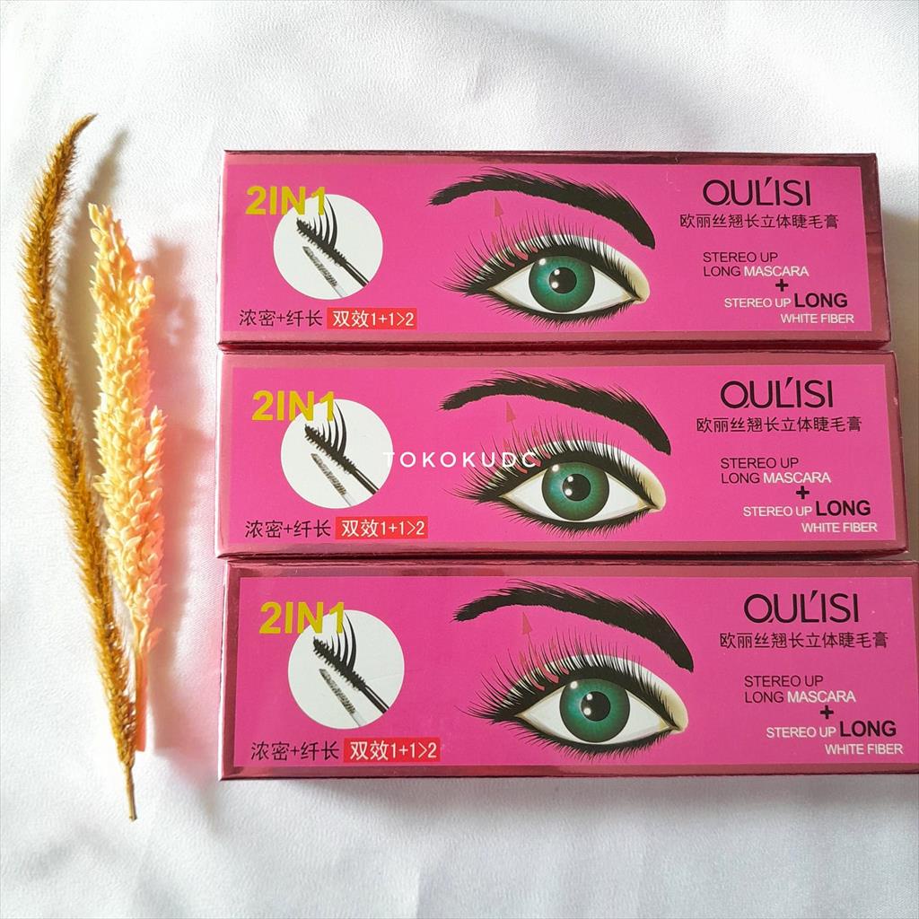 OULISI STEREO UP LONG MASCARA WITH WHITE FIBER / MASCARA WATERPROOF BY TOKOKUDC