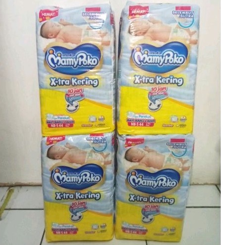 MamyPoko Popok Perekat Standar-Nb-S 44-Karton isi 4