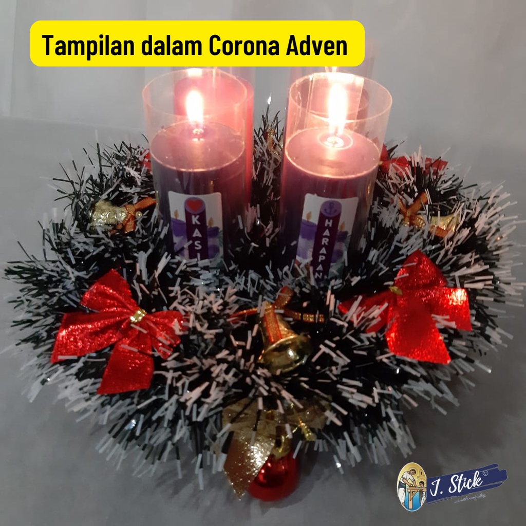 Lilin Rohani Katolik, Lilin Doa, Lilin Adven 11 cm (4pcs)