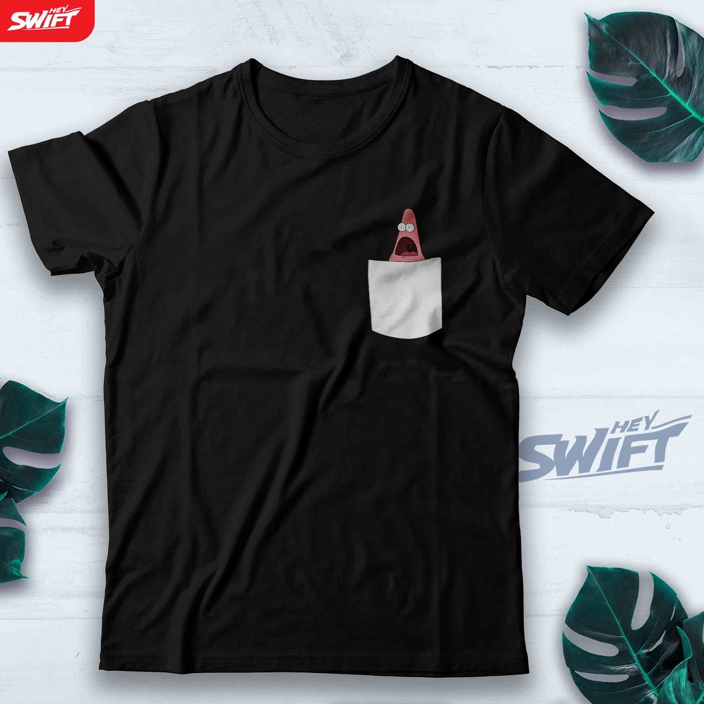 KAOS Patrick Star in pocket saku TSHIRT BAJU DISTRO