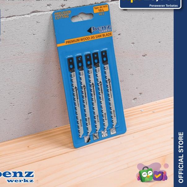 [5Pcs] Mata Gergaji Kayu Panjang Jig Saw No.10 / Jigsaw Blade by BENZ