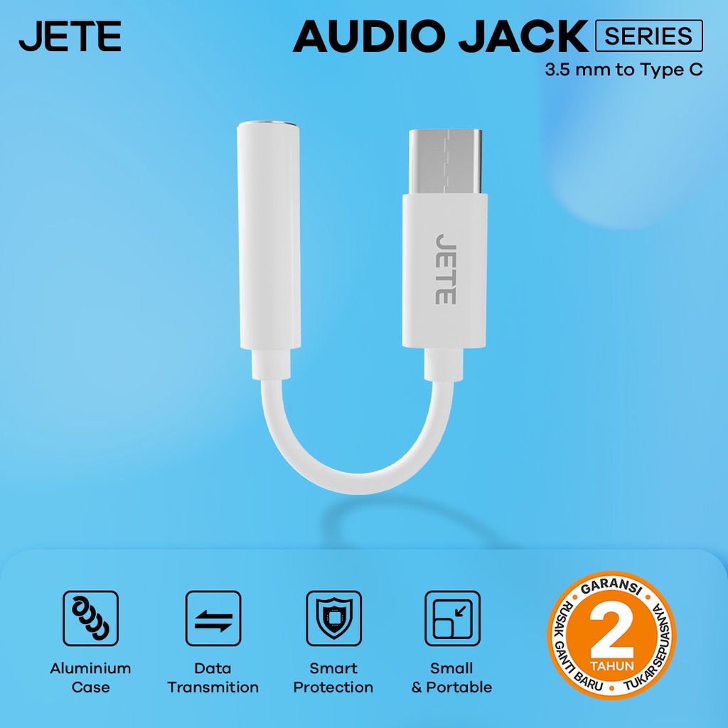 Adapter OTG Type C to Audio JETE Type C To Earphone - Garansi Resmi 2 Tahun