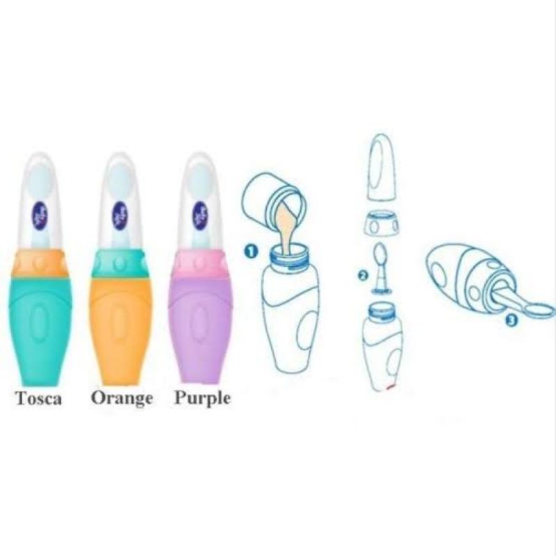 Baby Safe Bottle Spoon Soft Squeeze JP029 - Babysafe Botol Sendok Makan Anak Bayi