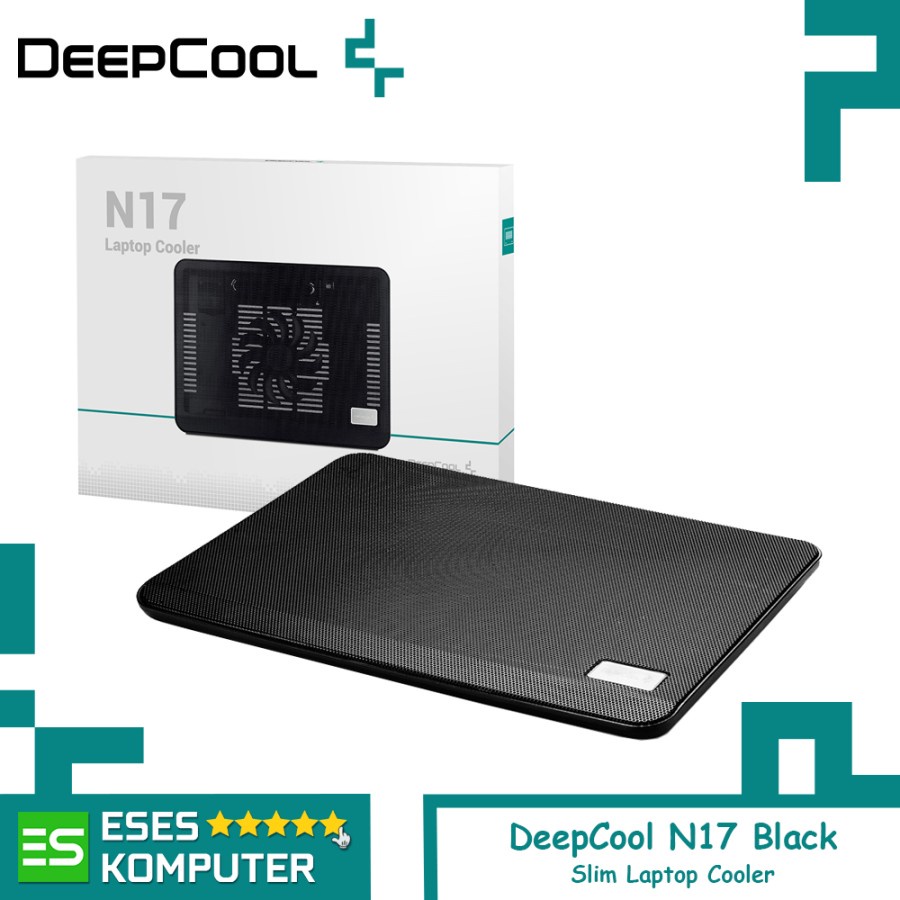 Cooling Pad DeepCool N17 Black | 1X 140mm Fan | Laptop Cooler