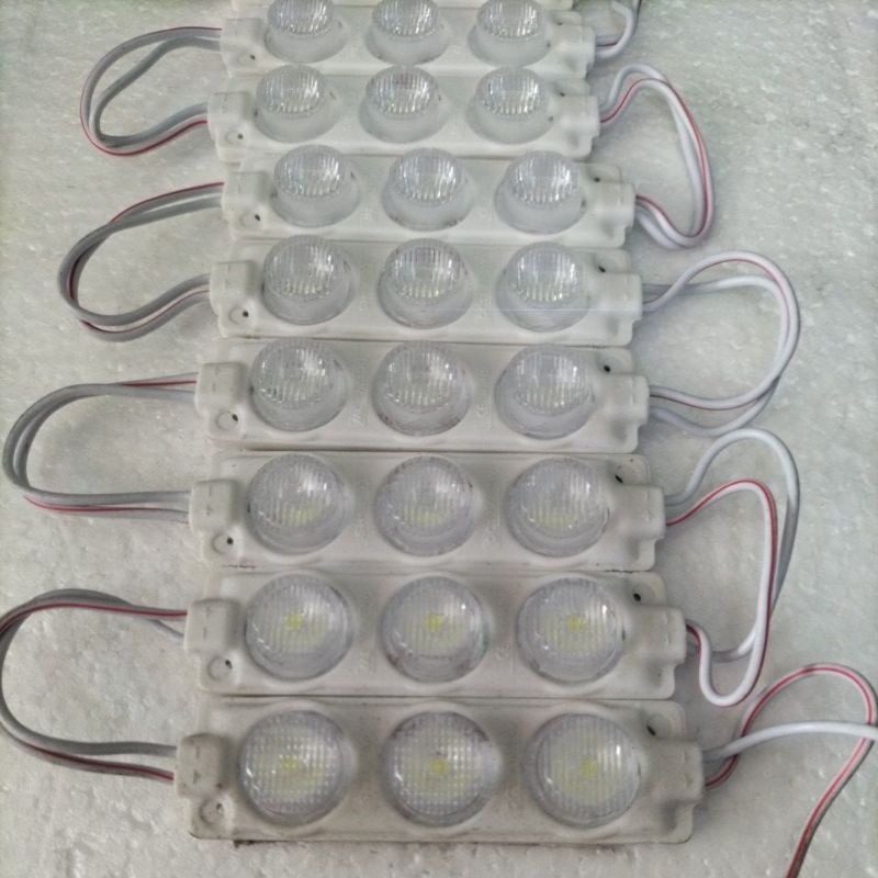 LAMPU LED MODUL 3 MATA BESAR DC 12V WARNA PUTIH