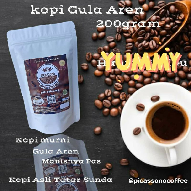 

Kopi gula aren PICASSONO COFFEE GULA AREN khas tatar sunda