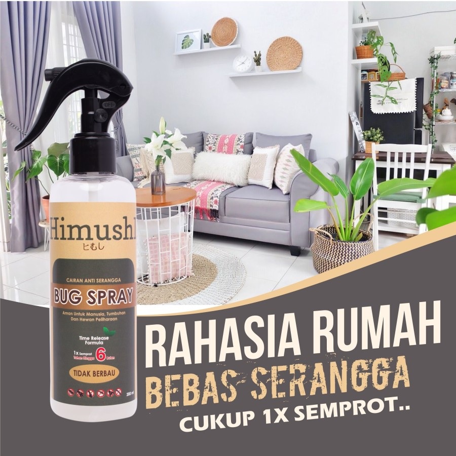 Himushi Bug Spray 200ml Cairan Anti Serangga Pembasmi Serbaguna WHS