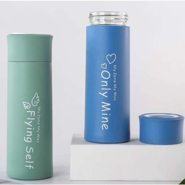 botol minum kaca tumbler unik design korea 400 ml botol my zone my way