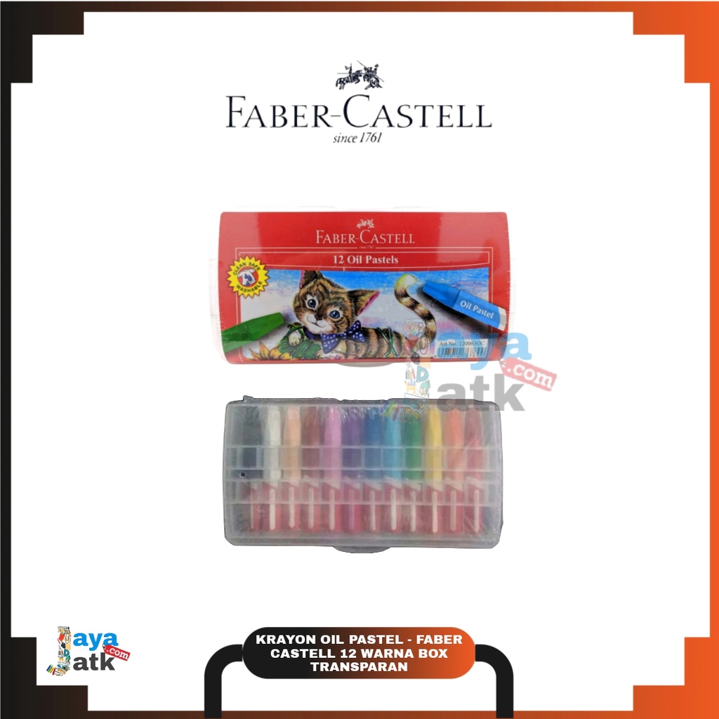 

Crayon / Krayon Oil Pastel - Faber Castell 12 Warna Box Transparan MURAH