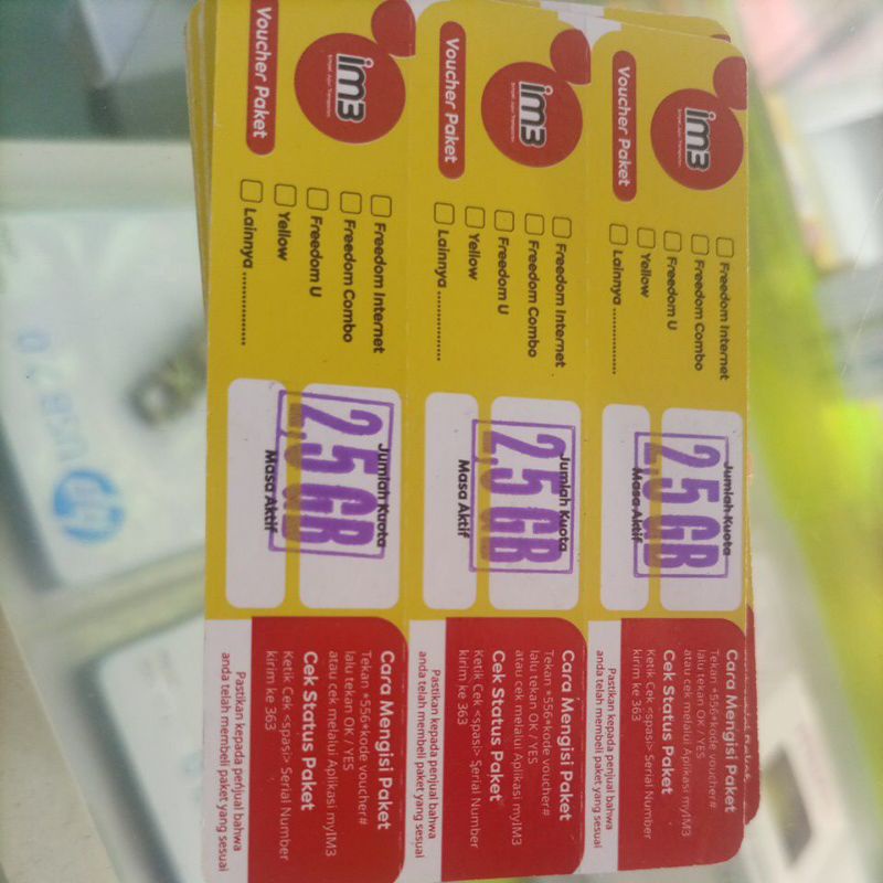 Vocer indosat 2,5 GB 5 hari