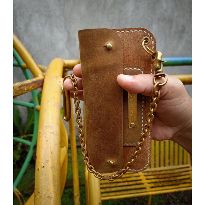 Dompet Panjang Kulit Asli Biker Trucker Wallet
