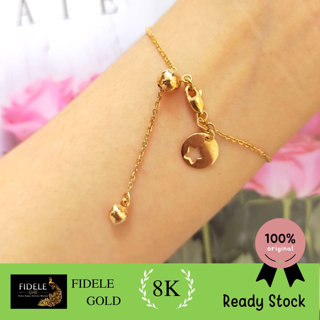Gelang Serut Bintang Gelang Emas Asli Simple Emas Kadar Muda 375
