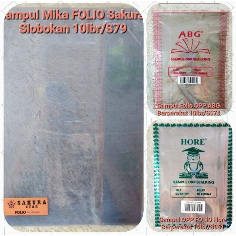 Jual Sampul Mika Folio SAKURA/OPP Folio HORE/OPP Folio ABG | Shopee