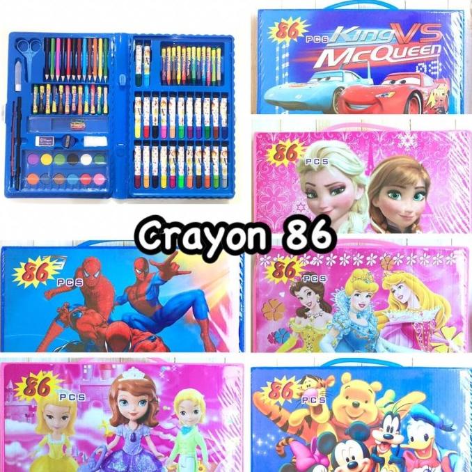 TERBARU Crayon 86 Set /ALAT TULIS AESTHETIC/ALAT TULIS SEKOLAH/ALAT TULIS SET/ALAT TULIS LUCU/ALAT T