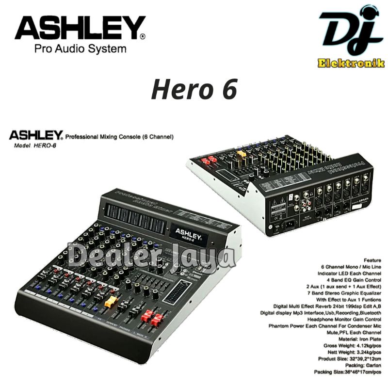 Mixer Analog Ashley HERO 6 / HERO6 - 6 channel
