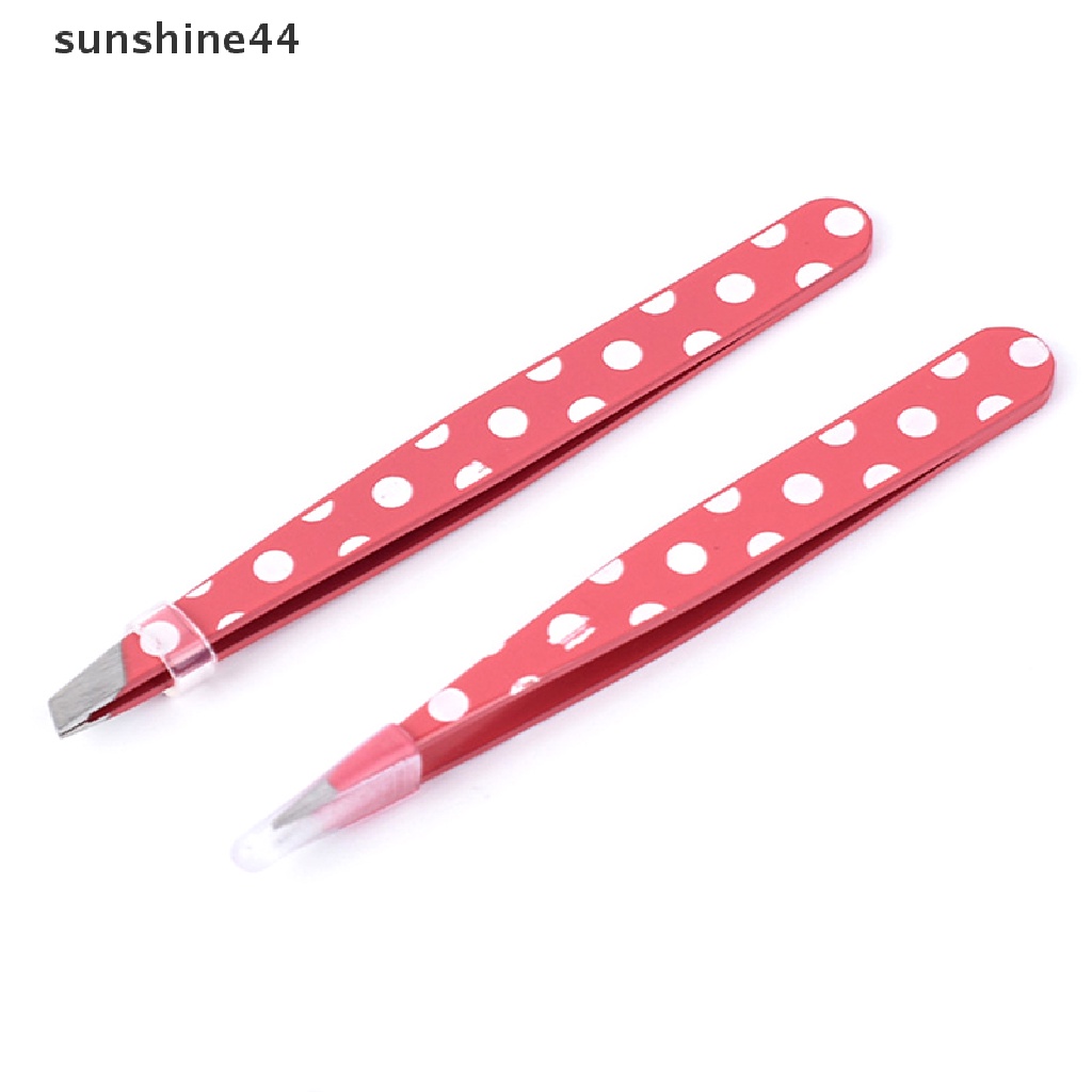 Sunshine 2Pcs / Set Pinset Pencabut Alis Bahan Stainless Steel