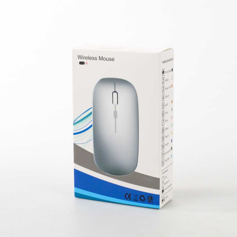 Mouse Wireless LED RGB Dual Mode 2.4GHz + Bluetooth 5.2 Mouse Dapat Di Isi Ulang