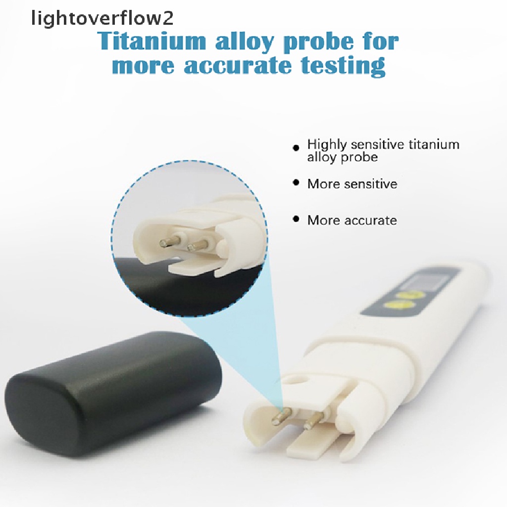 (lightoverflow2) Pena Tester PH Meter 0.01 Tds Ec Untuk Mengukur Kualitas Air Digital Dengan PH 0-14