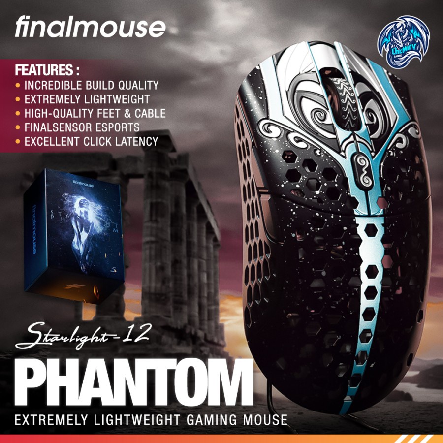 Finalmouse Starlight 12 Phantom Lightweight Wireless Gaming Mouse