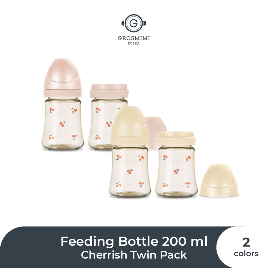 GROSMIMI PPSU Cherrish Feeding Bottle Twin Pack