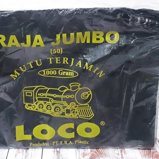

kantong plastik kresek jumbo hd tebal kuat hitam ukuran 50 loco